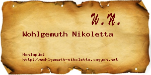Wohlgemuth Nikoletta névjegykártya